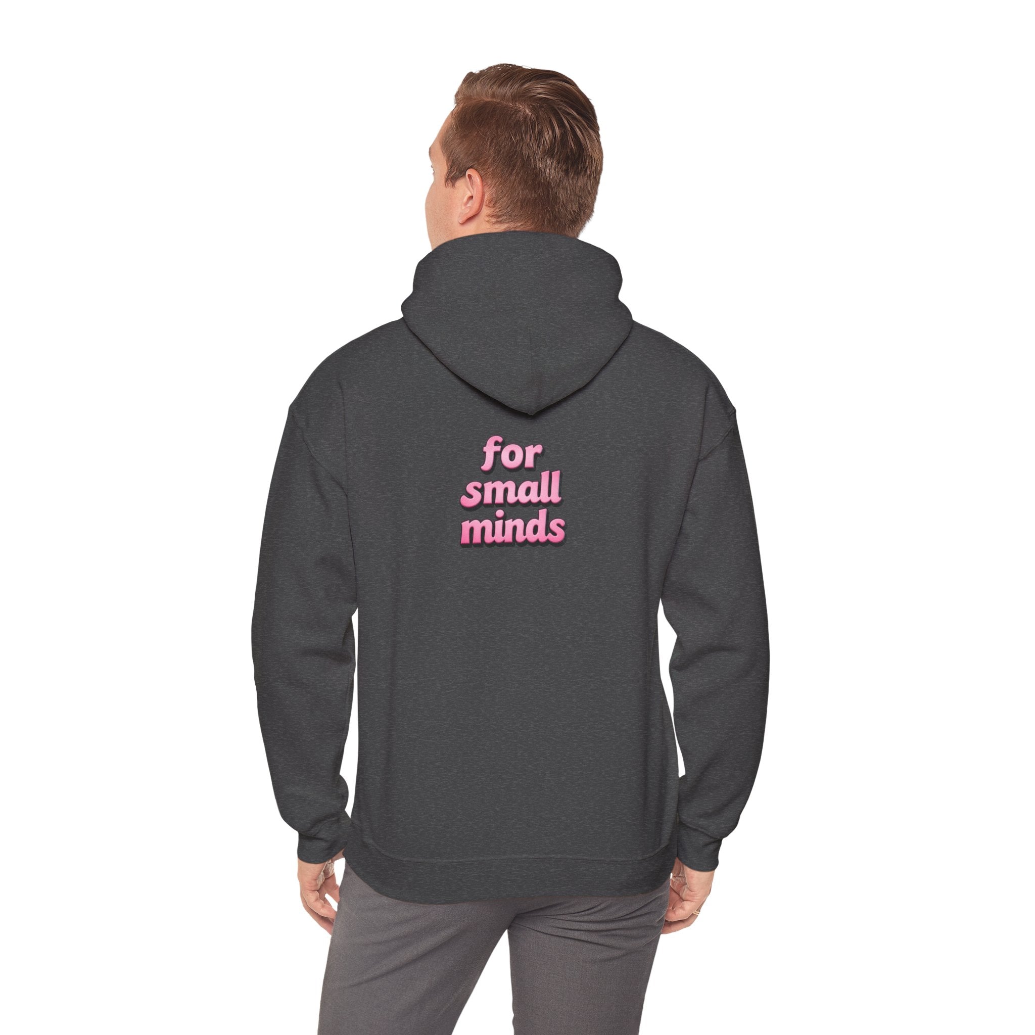 "Too Much" Pink Graphic Hoodie — Retro Pink Funny Sweatshirt Holiday Gift Christmas Stocking Stuffer