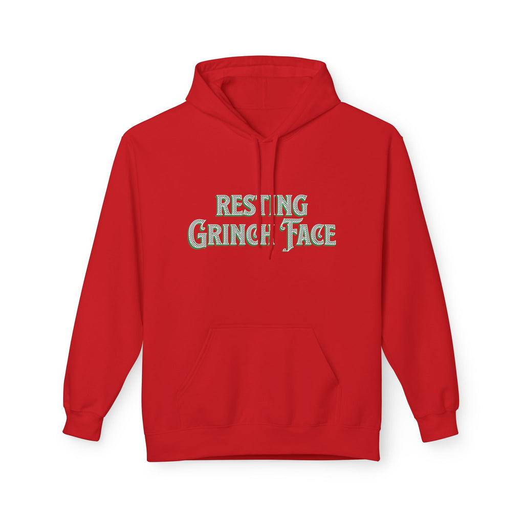 "Resting Grinch Face" Hoodie — Funny Christmas Holiday Sweatshirt Gift Stocking Stuffer 7 Colors