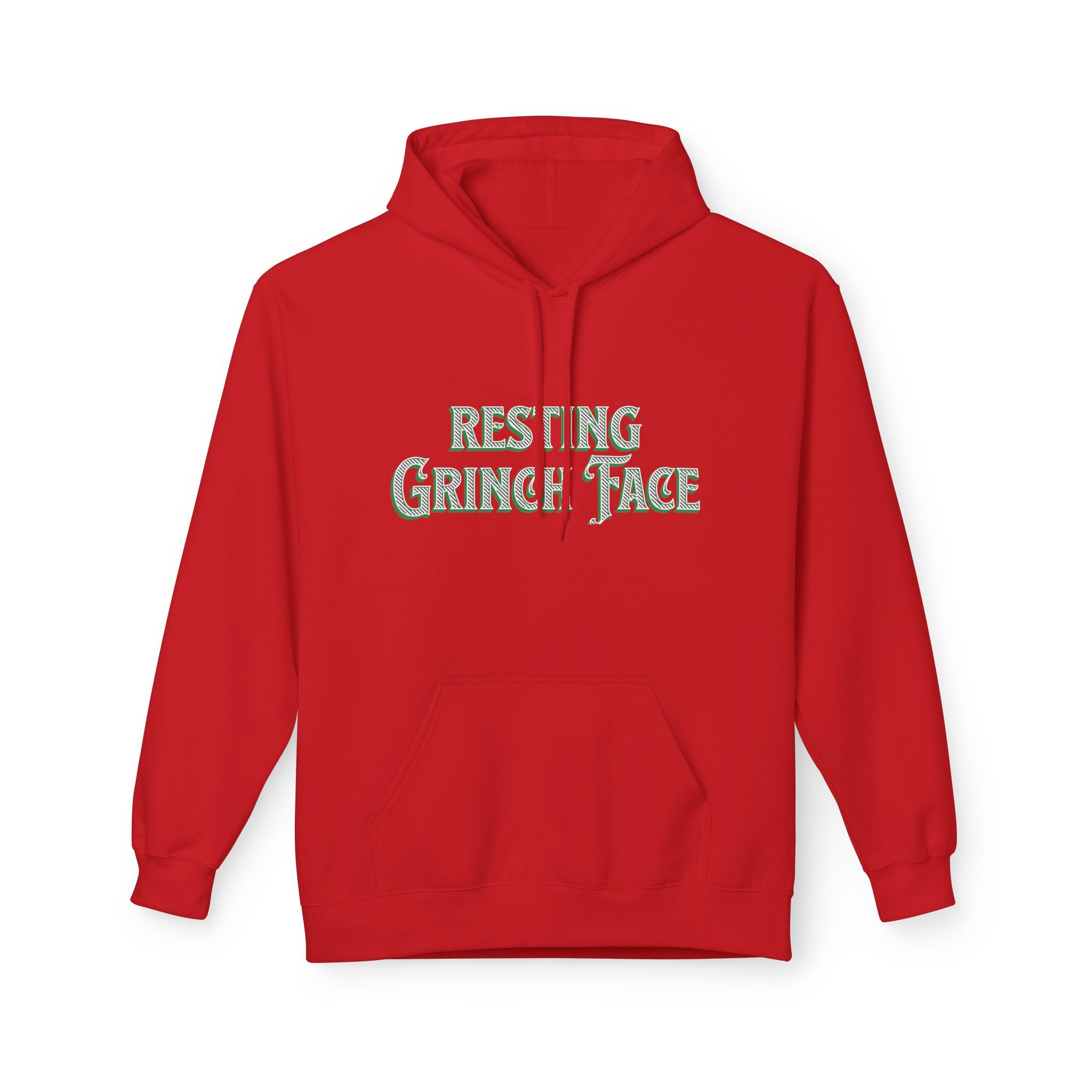 "Resting Grinch Face" Hoodie — Funny Christmas Holiday Sweatshirt Gift Stocking Stuffer 7 Colors
