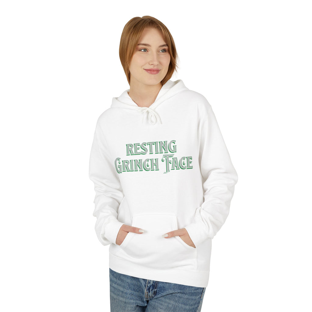 "Resting Grinch Face" Hoodie — Funny Christmas Holiday Sweatshirt Gift Stocking Stuffer 7 Colors