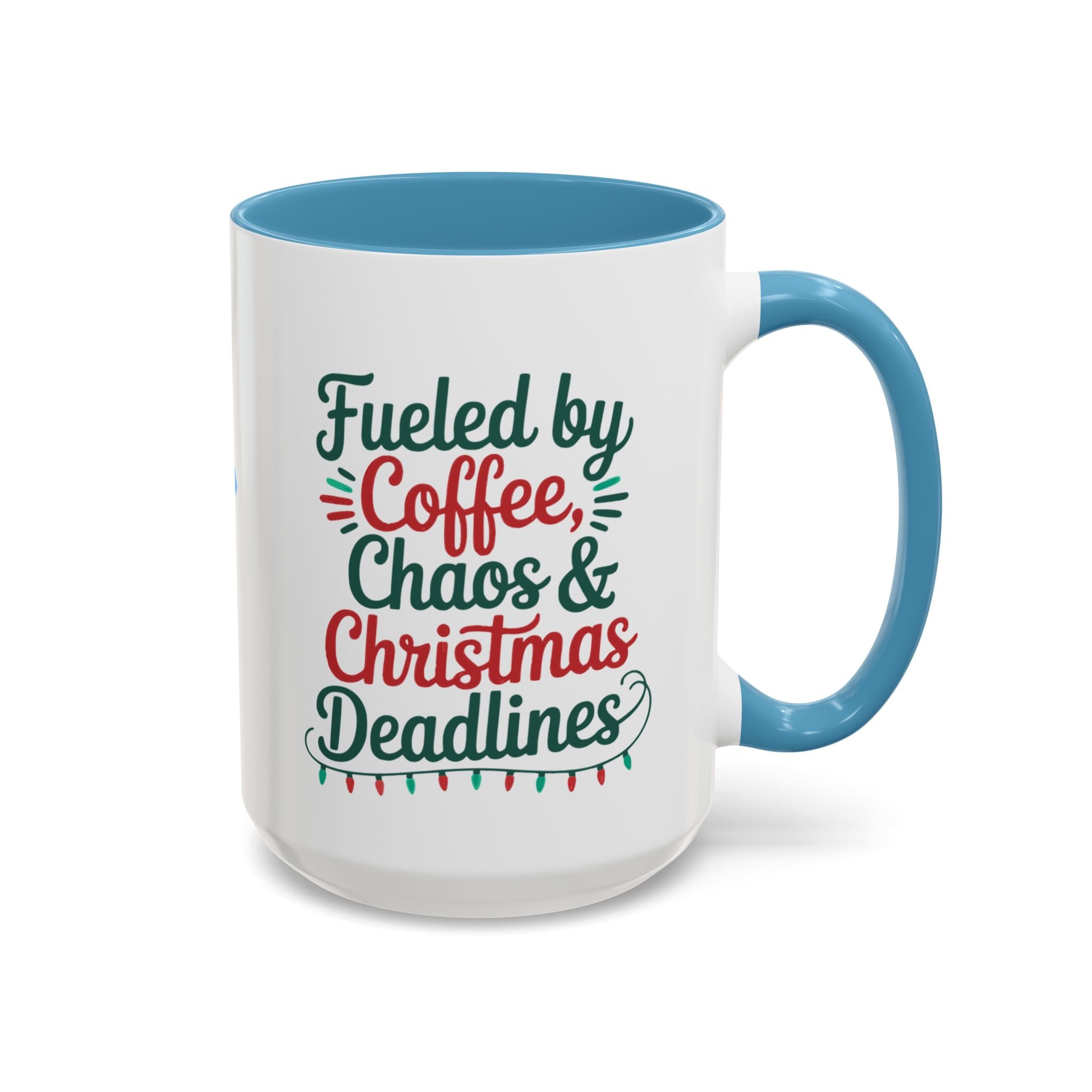 "Fueled by Coffee Christmas Chaos " Coffee Mug - Perfect for Dog Lovers & Holiday Cheers Working Mom Joy Shopping Busy Christmas Gift Puppy