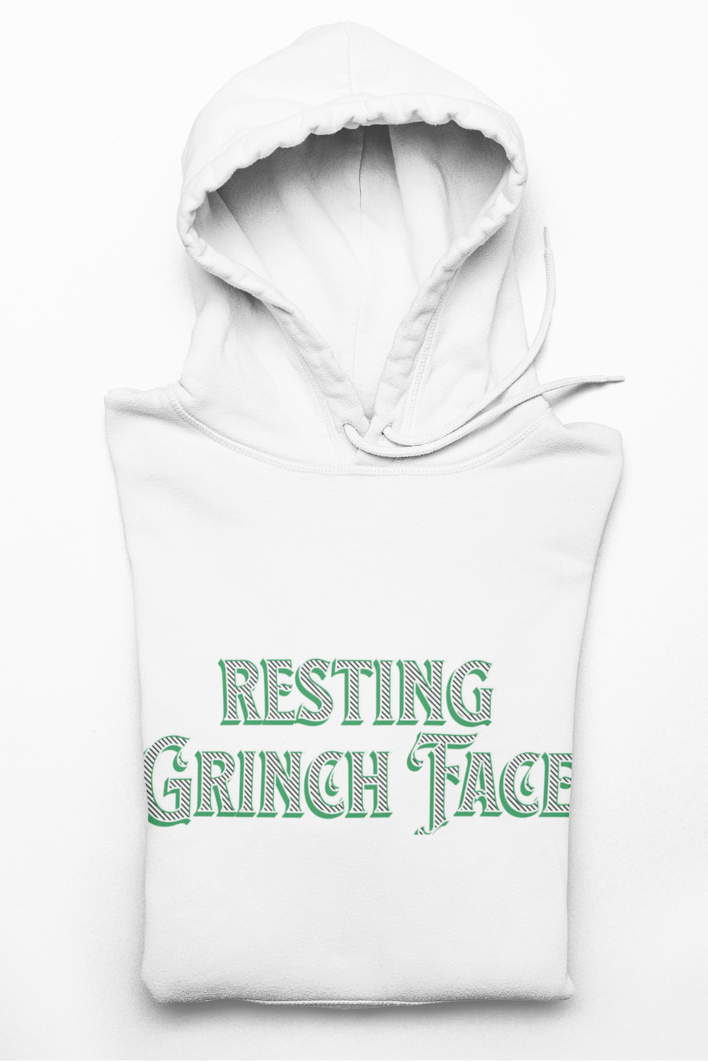 "Resting Grinch Face" Hoodie — Funny Christmas Holiday Sweatshirt Gift Stocking Stuffer 7 Colors