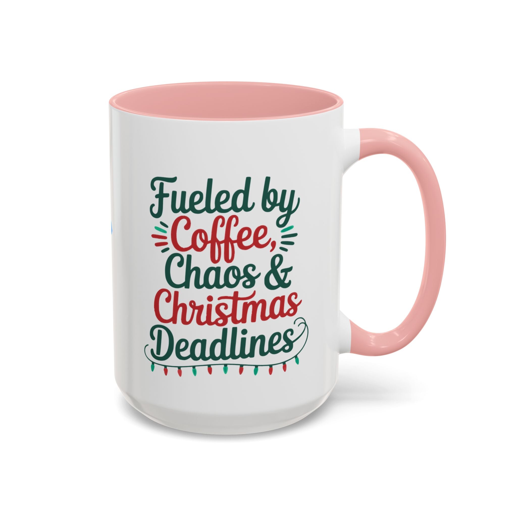 "Fueled by Coffee Christmas Chaos " Coffee Mug - Perfect for Dog Lovers & Holiday Cheers Working Mom Joy Shopping Busy Christmas Gift Puppy