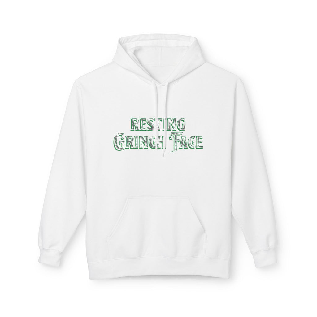 "Resting Grinch Face" Hoodie — Funny Christmas Holiday Sweatshirt Gift Stocking Stuffer 7 Colors