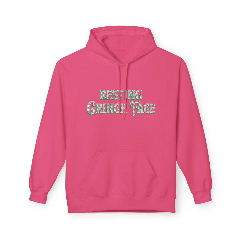 "Resting Grinch Face" Hoodie — Funny Christmas Holiday Sweatshirt Gift Stocking Stuffer 7 Colors