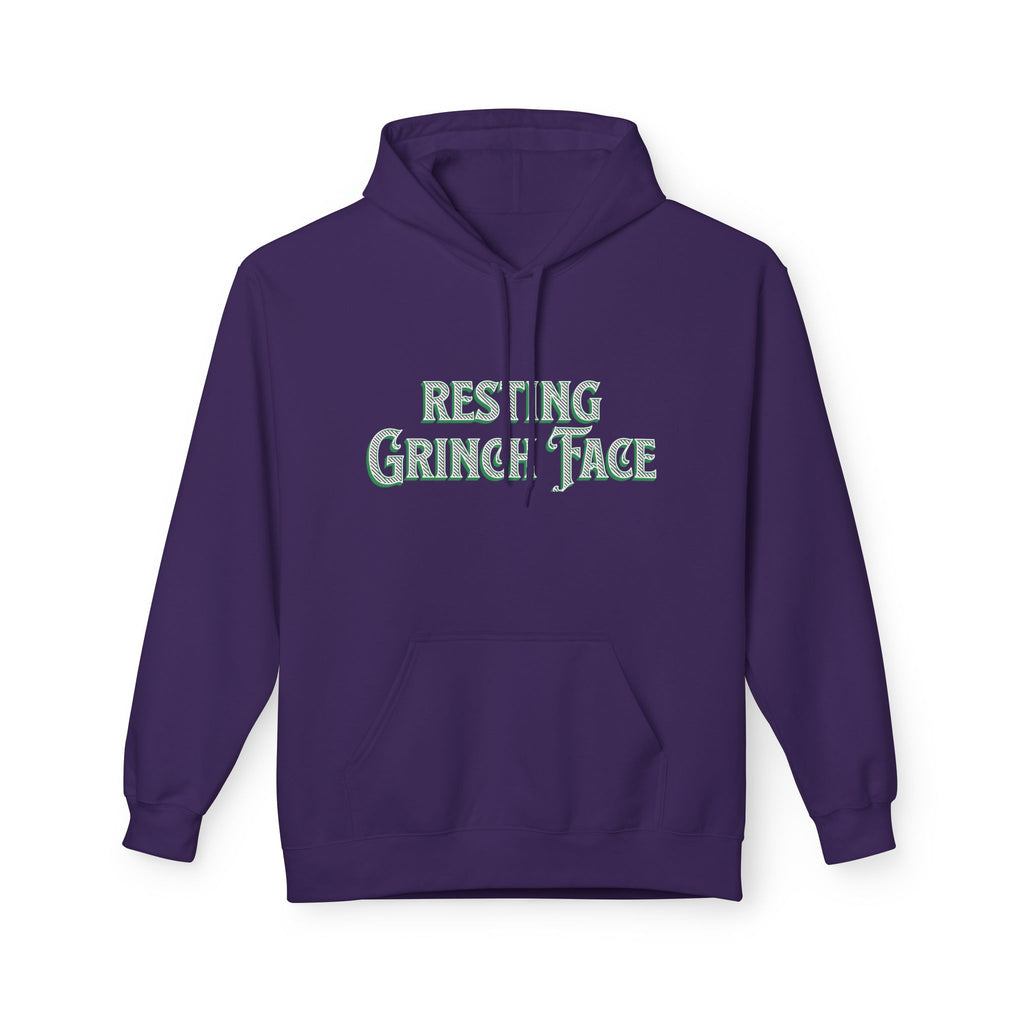 "Resting Grinch Face" Hoodie — Funny Christmas Holiday Sweatshirt Gift Stocking Stuffer 7 Colors