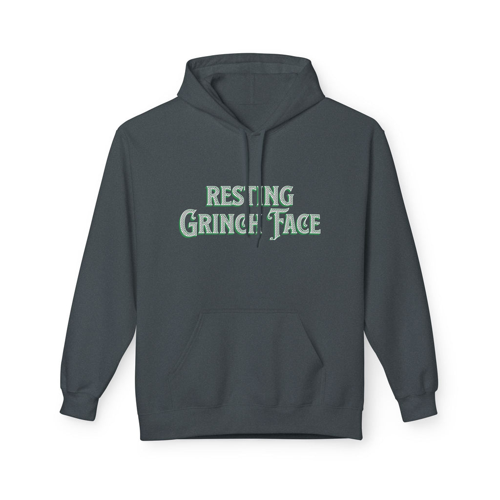 "Resting Grinch Face" Hoodie — Funny Christmas Holiday Sweatshirt Gift Stocking Stuffer 7 Colors