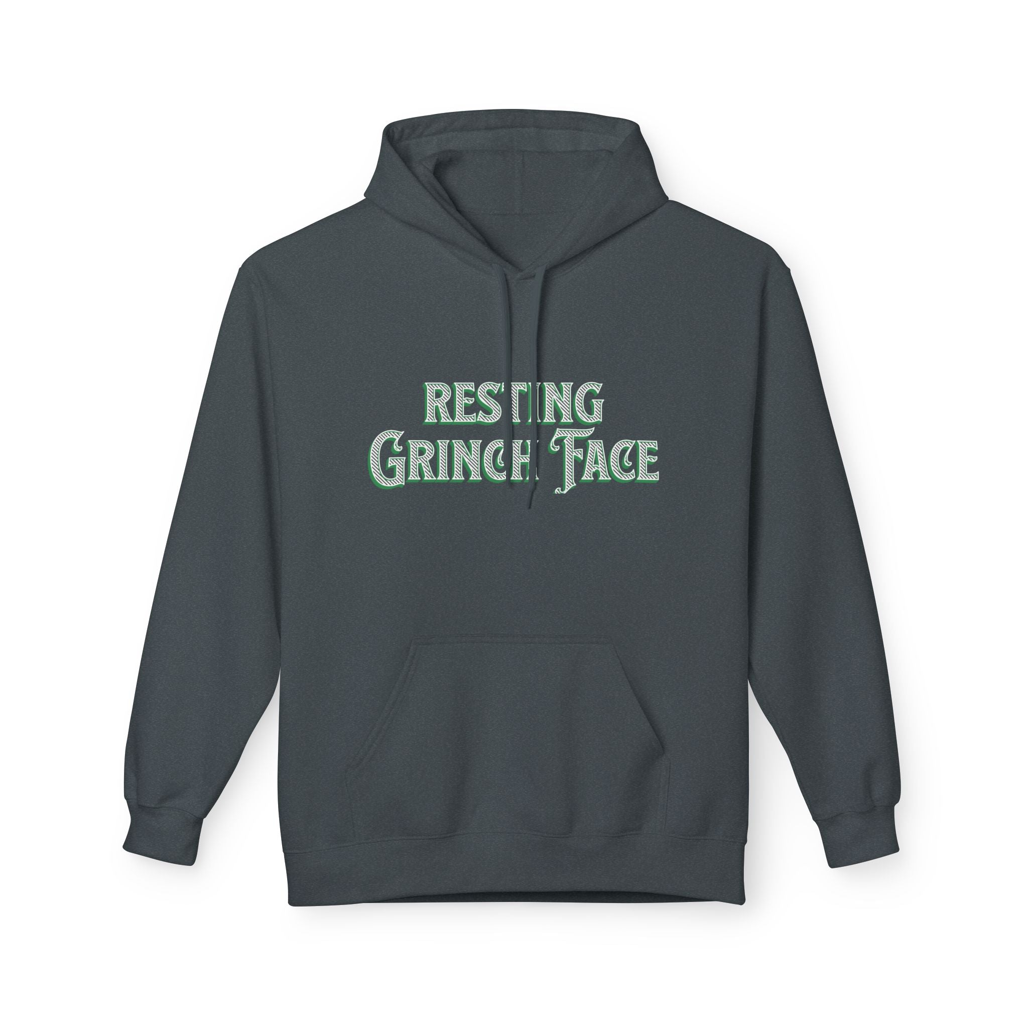 "Resting Grinch Face" Hoodie — Funny Christmas Holiday Sweatshirt Gift Stocking Stuffer 7 Colors