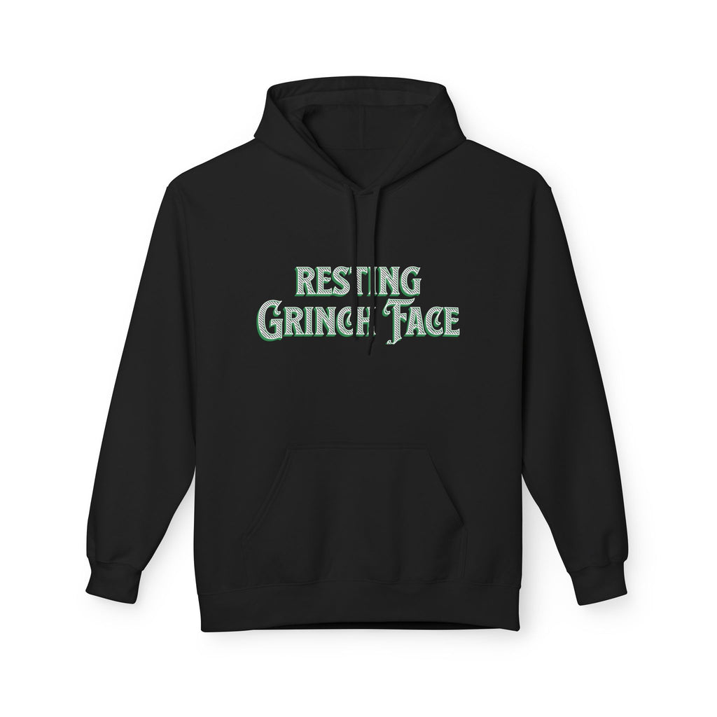 "Resting Grinch Face" Hoodie — Funny Christmas Holiday Sweatshirt Gift Stocking Stuffer 7 Colors
